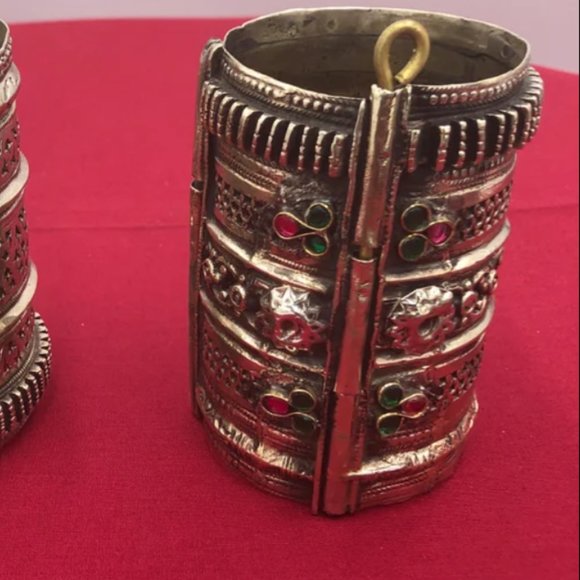 Single Handmade Afghan Vintage Handcuff Bracelet, Boho Style, Boho jewelry - Picture 12 of 13